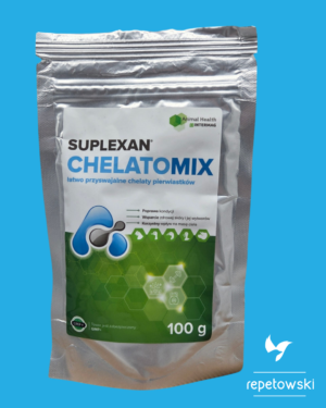 Suplexan Chelatomix 100 g – wysoko przyswajalne minerały dla odporności, upierzenia i wzrostu