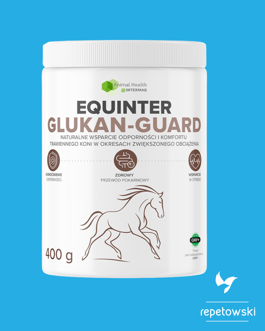 Equinter Glukan-Guard – wsparcie odporności i zdrowia układu pokarmowego konia